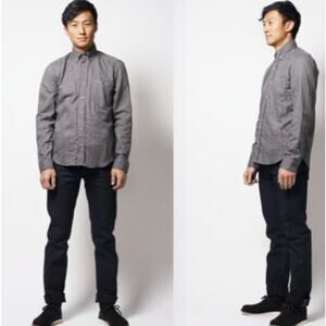 Dillon Montara Mens Business‎ Casual Long Sleeve Button Down Shirt Size S Gray